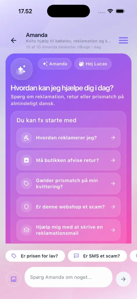 Amanda hjælper dig videre