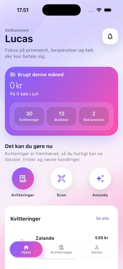 The Danish receipt app for purchases that can still pay off